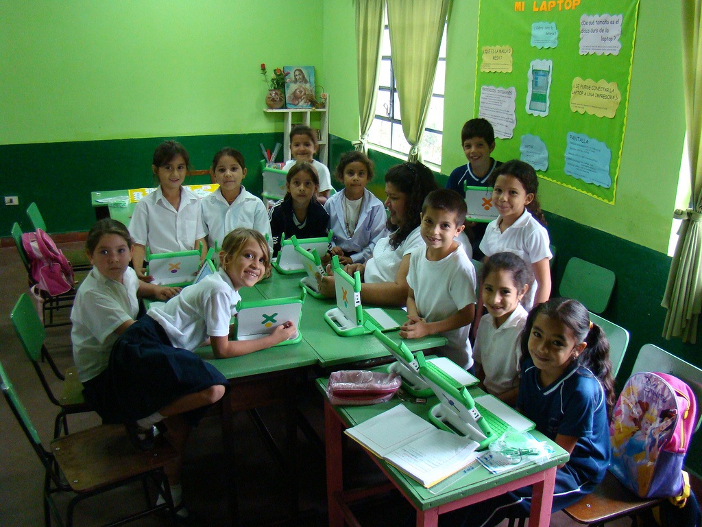 Classroom of Happy Kids With XOs in Paraguay