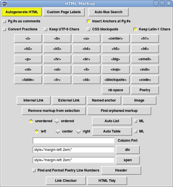 HTML conversion