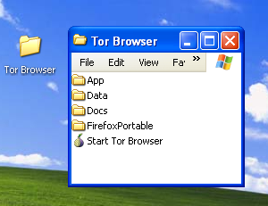 the Tor browser folder after extraction