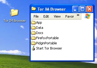 the Tor IM browser folder after extraction