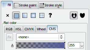 Color management tab in Fill and Stroke dialog