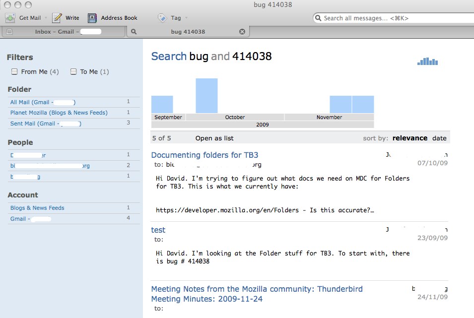 how to search for messages on mailbird